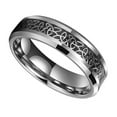 thumbnail image 2 of Wedding Ring Women's Silver 6mm Tungsten Band Silver Celtic Knot Triquetra, 2 of 3