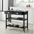 thumbnail image 4 of Crosley Furniture Chloe Stainless Steel Top Kitchen Island/Cart Black/Stainless Steel, 4 of 15