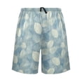 thumbnail image 2 of Men's Pajama Shorts Bottoms with Pockets Soft Lightweight Lounge Sleep Wear Hand Drawn Leaf, 2 of 6