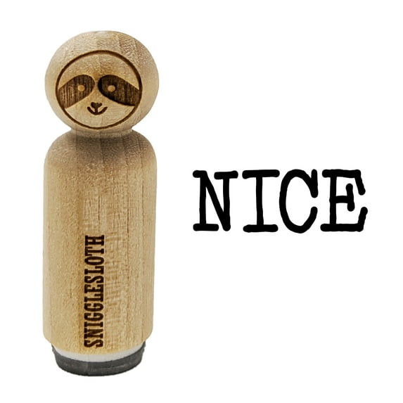 Nice Fun Text Rubber Stamp for Scrapbooking Crafting Stamping - Mini 1/2 Inch