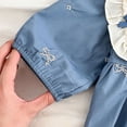 thumbnail image 4 of Korean Bow Embroidered Baby Bodysuit Spring Cute Girls Long Sleeve Butterfly Collar Dress Children's Clothes Sisters Dress, 4 of 6
