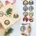 thumbnail image 4 of 500 pegatinas navideñas de Papá Noel, pegatinas de Feliz Navidad, pegatinas redondas para regalo, etiquetas de sello de Felices Fiestas, suministros para fiestas, 4 of 5