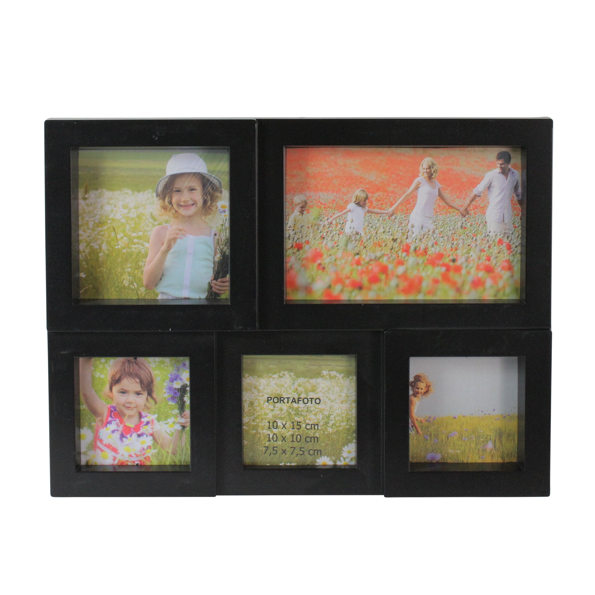 Northlight 11.5' Black Multi-Sized Puzzled Collage Photo Picture Frame Wall Decoration