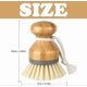 thumbnail image 2 of 2 PCS Dish Brush, Natural Bristle Cleaning Brushes, Bamboo Palm Brush for Cleaning Dishes Flat Pans Kitchen Sinks, 2 of 4