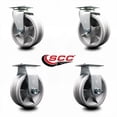 thumbnail image 2 of 5 Inch V-Groove Semi Steel Caster Set with Roller Bearings 2 Swivel 2 Rigid SCC, 2 of 2