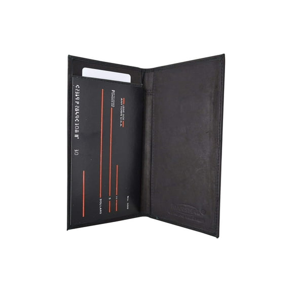 Genuine Leather Bifold Checkbook Cover Wallet with Outside Window 256 CF (C)