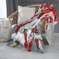 thumbnail image 2 of PHELIKA Snow Red Cardinal Winter Birds 04 All Season Soft Throw Blanket Lightweight Flannel Fleece Blankets 40" x 50", 2 of 8