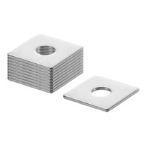 50Pcs 5/8" Square Plate Washer for 3/16" Bolt, 304 Stainless Steel Flat Bearing Plate (0.04" Thick)