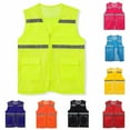 thumbnail image 3 of Ana Men and Women Workwear Summer Mesh Vest Breathable Reflective Strip Printed, 3 of 9