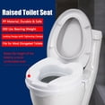 thumbnail image 5 of Raised Toilet Seat with Lid 300 Lbs Heavy Duty Elevated Toilet Seat with Tightening Clamps Raised Toilet Seats for Most Elongated Toilets (White, 2 Inches), 5 of 6