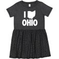 thumbnail image 3 of Inktastic I Love Ohio with State Silhouette Girls Toddler Dress, 3 of 5