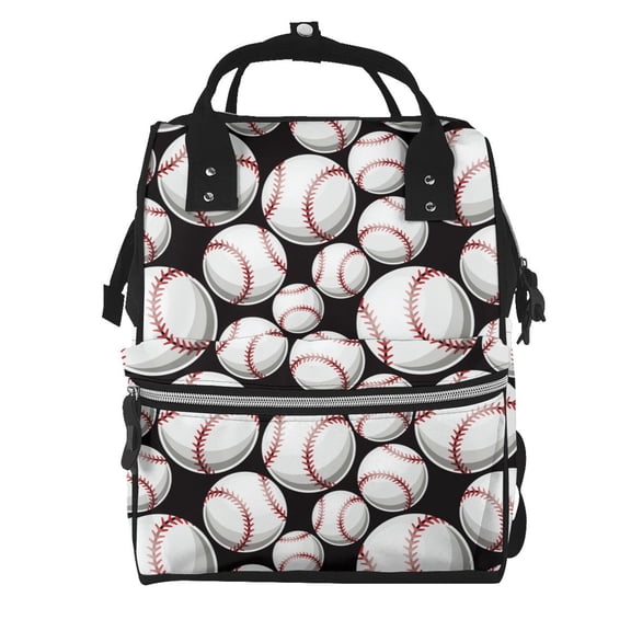 Defioc Cute Baseball for Baby Diaper Bag Backpack - Baby Bag for Boys & Girls - Diaper Backpack - Large Travel Diaper Bags- Baby Registry Search & Shower Gifts