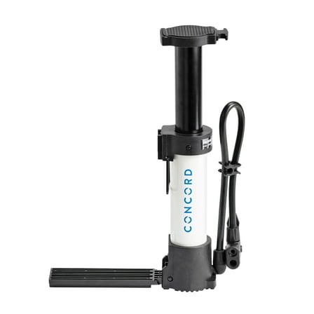 Concord Portable Foot Pump, 80 PSI, Folding Footpad, Schrader and Presta Valve Compatibility