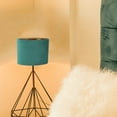 thumbnail image 3 of Rectangular Lamp Shade Oval Shaped Table Teal Lamps Floor Lampshade Velvet, 3 of 6