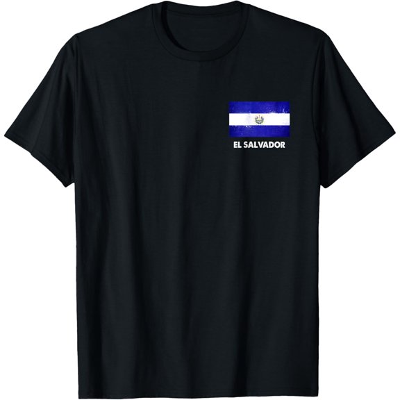 t-shirt El Salvador Flag | Salvadorian T-Shirt mens,black,women,funny,journey,Crew Neck, Short Sleeve,printing