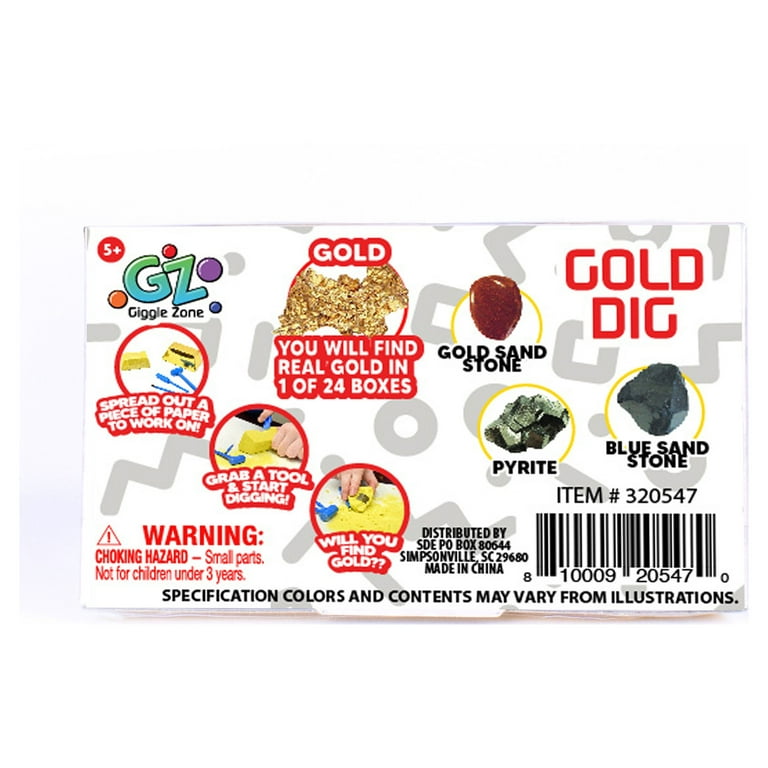 Giggle Zone Gold Dig Toy, Receive One Mystery Box, Novelty Toy, Children  ages 3+ 