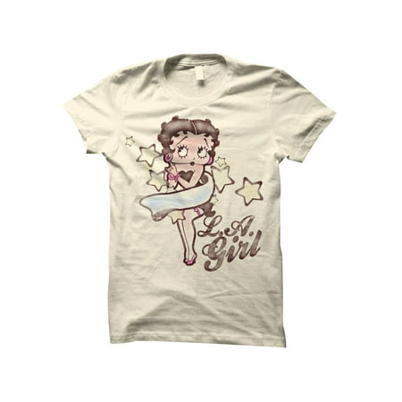 Betty Boop Cartoon La Girl Juniors T-Shirt Tee