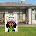 thumbnail image 3 of Joocar Spring Garden Flag Welcome Spring Dog With Flowers Linen Summer Garden Flags for Outside 12x18 inch, 3 of 5