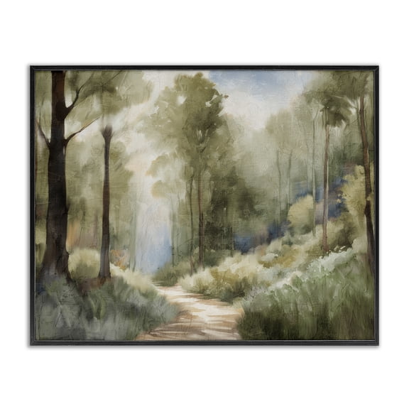 Hazy Atmospheric Walk Black Framed Giclee Art, design by Kim Allen