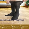 thumbnail image 3 of NevEND 12 Pairs Cotton Diabetic Socks Crew for Men and Women - Non-Binding Extra Wide Neuropathy Socks Black X-Large, 3 of 6