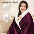 thumbnail image 6 of Electric Heated Throw Blanket, 50" x 60" Heating Blanket for Bedding, Ultra Soft Flannel with 6 Heating Levels & 3 Hours Auto Off, Machine Washable,Wine Red, 6 of 16
