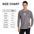 thumbnail image 2 of Men's Rash Guard Shirts Swim Shirts UV Sun Protection Long Sleeve Shirts Lightweight Quick Dry, 2 of 7