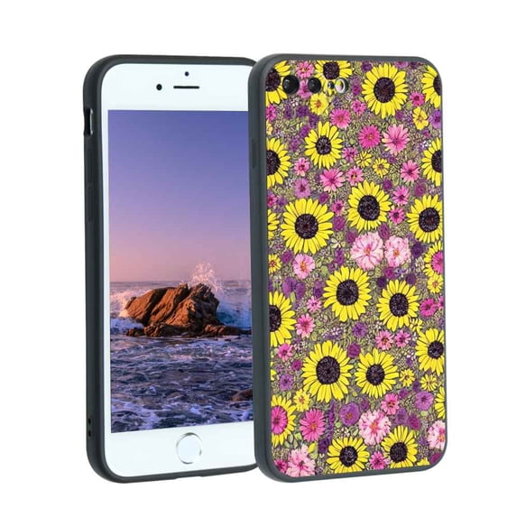 Compatible with iPhone 7 Plus Phone Case, Floral999 128 Case Men Women, Flexible Silicone Shockproof Case for iPhone 7 Plus