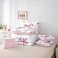 thumbnail image 6 of Erosebridal Cute Axolotl 7-Piece Twin Bedding Sets For Kids,Pink Girly Bow Bedding Comforter Set For Girls,Pink Reversible, 6 of 7