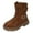 Brown, variant on Girls Boots,Boots Children Fashionable Flat Comfortable Soft Sole Leather for Everyday Wear,Toddler Boots,Z04 Red,7.5-8 Years