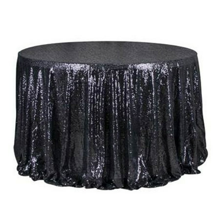 Sequin Decor - Meigar Golden Round 47'' Sparkle Sequin Tablecloth Cover Wedding Party Banquet Table Decor