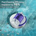 thumbnail image 4 of Poolease Cordless Robotic Pool Cleaner, Dual 45W Motors, Automatic Pool Vacuum with 2L Large Debris Bin, Self-Parking, 40% Enlarged Suction Inlets for Inground & Above Ground Pools, 4 of 7