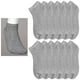 thumbnail image 1 of 12 pares de calcetines tobilleros para mujer, clásicos, de corte bajo, cómodos, informales, talla 9-11, deportivos, grises, 1 of 1