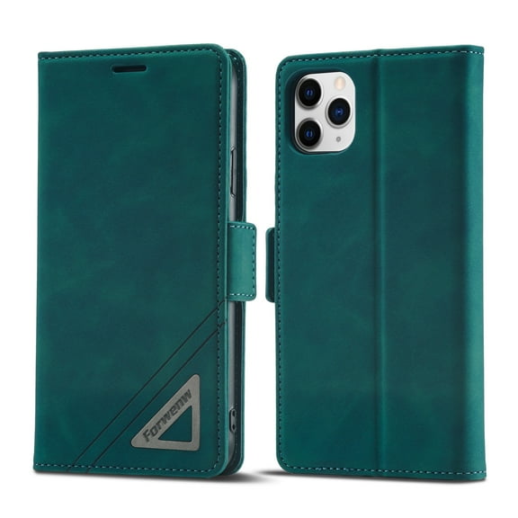K-Lion Wallet Case for iPhone 11 Pro,Magnetic Protect PU Leather Flip Folio Case with Card Holder [Durable TPU Shockproof Interior Case] Kickstand Cover for iPhone 11 Pro, Green