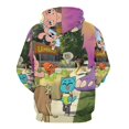 thumbnail image 2 of Amazing World of Gumball Hoodie 3D Print Pullover Hooded Long Sleeve Sweatshirts Tops Blouse with Pocket for Mens Womens, 2 of 7