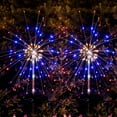 thumbnail image 2 of 2PCS 124 LED Solar Firework Lights Solar Starburst Fairy Lights Copper Wire Twinkling Solar Stake Lights with 8 Lighting Modes, 2 of 8