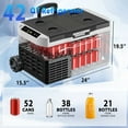 thumbnail image 2 of Dimedeal 12 Volt Car Refrigerator 42QT Portable Cooler -4℉-68℉, Compressor Fridge 12V/24V DC & 110-240V AC, Electric Cooler for Truck, RV, Camper, SUV, Travel, Camping & Road Trips, 2 of 7