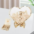 thumbnail image 4 of pitrice Wedding Guest Book Drop Box Rustic Decor Drop Top Guest Book for Anniversary Rustic Decoration Birthday Party Transparent Heart, 4 of 9