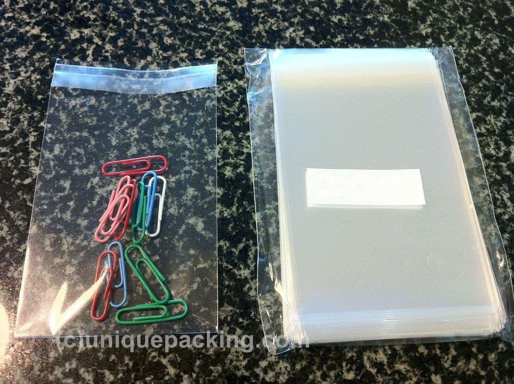 200 Clear Cello Bags 3x5 inch BOPP Poly Packaging 3 x 5" Self Stick Bags