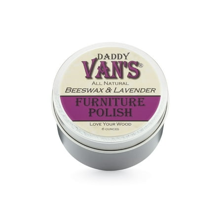 Daddy Van's All Natural Beeswax & Lavender Furniture Polish. Chemical-free, Non-Toxic, Zero VOC Wood Wax Nourishes, Conditions & Protects. Imparts a Beautiful Healthy