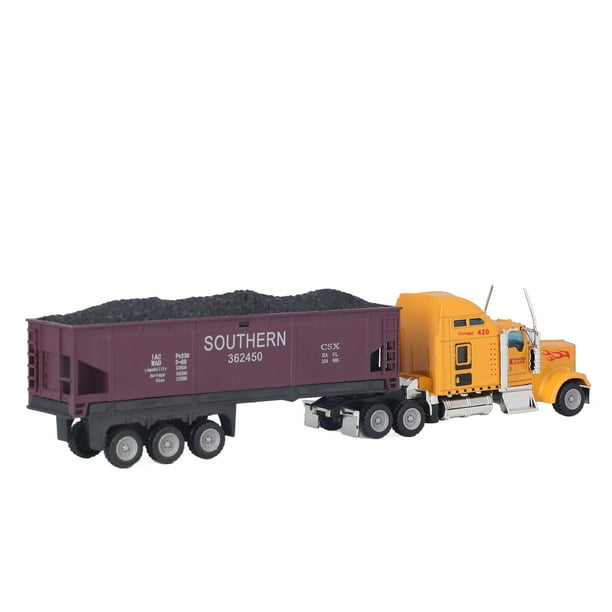 Jouets de camion pour garçons camion porte-conteneurs 1/65 réaliste alliage  interactif semi-remorque camion jouet pour enfants enfants