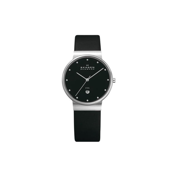Skagen Klassik Women's Black Dial Quartz Watch 355SSLB