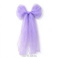 thumbnail image 3 of Purple Giant Tulle Bow for Christmas Tree Decoration Sheer Iridescent Fabric Large Bow with Long Tails for indoor Holiday Decor 47 in, 3 of 7