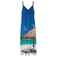 thumbnail image 5 of Beach Maldives Landscape Sleeveless Dress summer dress women women dresses, 5 of 6