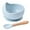 Sky Blue, variant on Silicone Baby Bowls with Spoon, 2PCS Baby Feeding Set Suction Bowls for Kids Toddlers -BPA Free-Baby Dishes Utensils