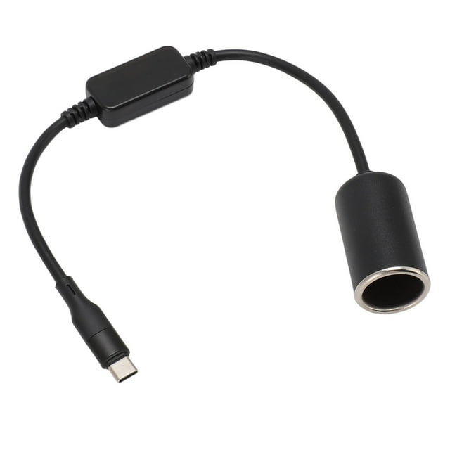 USB Type C To Cigarette Lighter Adapter, Compact 30cm Cable Length USB C To Cigarette Lighter Adapter 5V 4A To 12V 1.5A for Dash Cam