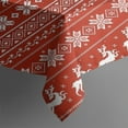 thumbnail image 3 of Red Christmas Reindeer Pattern Rectangle Tablecloth 60"x84",Waterproof Polyester Rectangle Table Cloth, Wipeable Spillproof Polyester Tablecloth for Dining, Camping, Indoor and Outdoor, 3 of 5