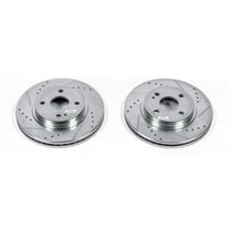 Power Stop Front Pair of Drilled and Slotted Brake Rotors JBR1561XPR
