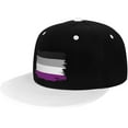 thumbnail image 2 of Asexual Pride Flag LGBT Gifts Trucker Hat Baseball Cap Women Men Dad Hat Adjustable Snapback Hat Cowboy Hat White, 2 of 8