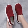 thumbnail image 6 of Dakaela Slip on Mule Sneakers for Women Knit Walking Shoes Memory Foam Casual Slide Slippers Red 10, 6 of 9