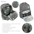 thumbnail image 4 of Hudson Baby Premium Diaper Bag Backpack and Changing Pad, Charcoal, One Size, 4 of 5